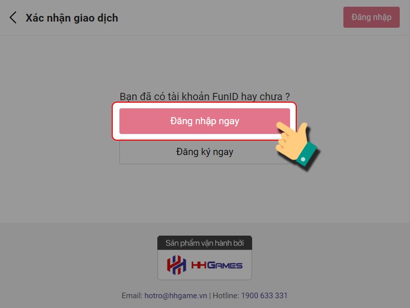 Nhấn Đăng nhập t&agrave;i khoản 