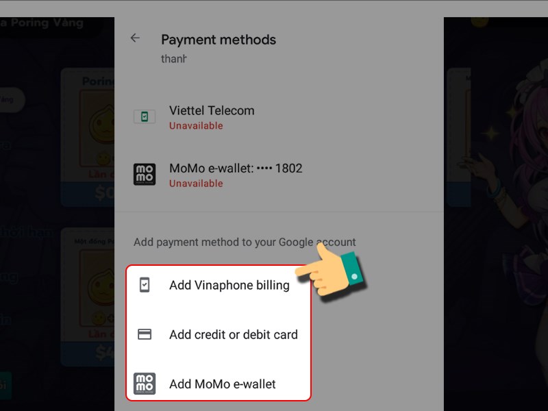 Chọn c&aacute;ch thanh to&aacute;n