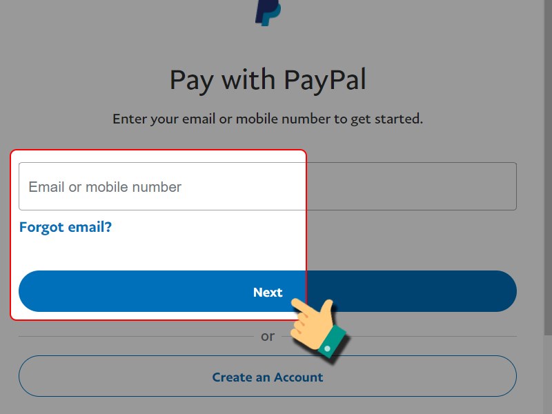 Đăng nhập t&agrave;i khoản PayPal của bạn