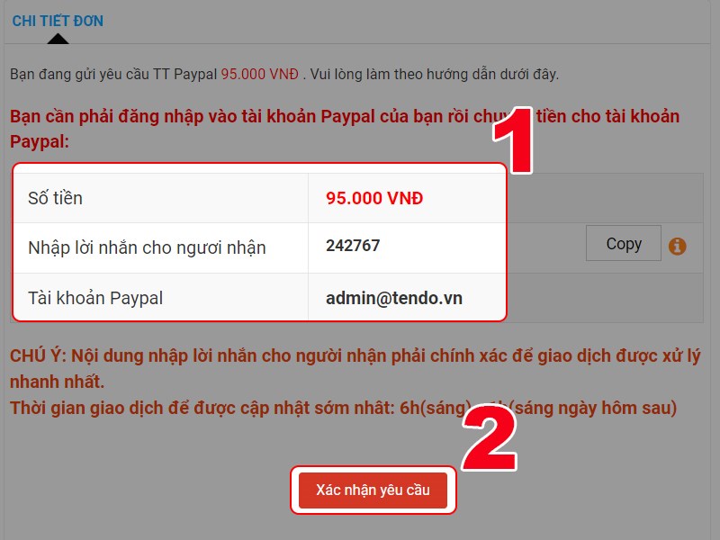 X&aacute;c nhận thanh to&aacute;n