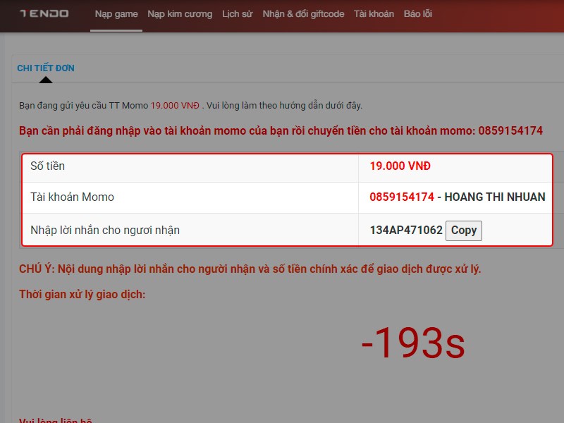 X&aacute;c nhận thanh to&aacute;n