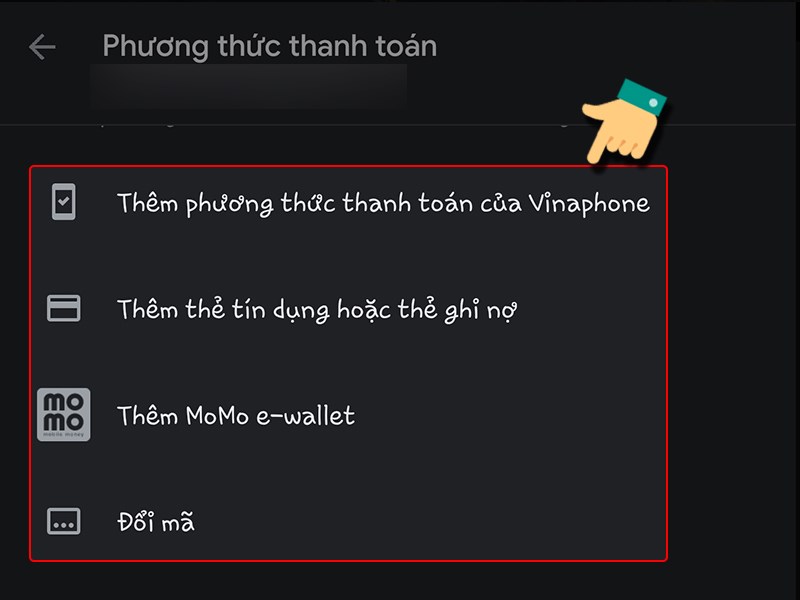 Chọn phương thức thanh to&aacute;n