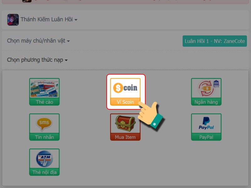 Chọn phương thức thanh to&aacute;n