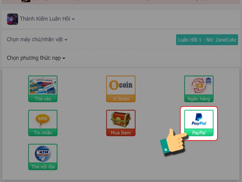 Chọn phương thức thanh to&aacute;n