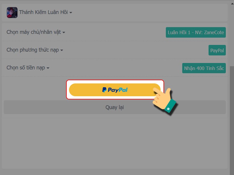 X&aacute;c nhận nạp