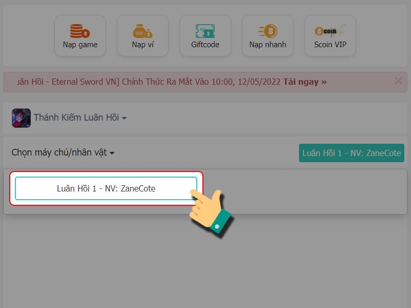 Chọn nh&acirc;n vật