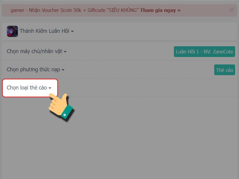 Chọn nh&acirc;n vật