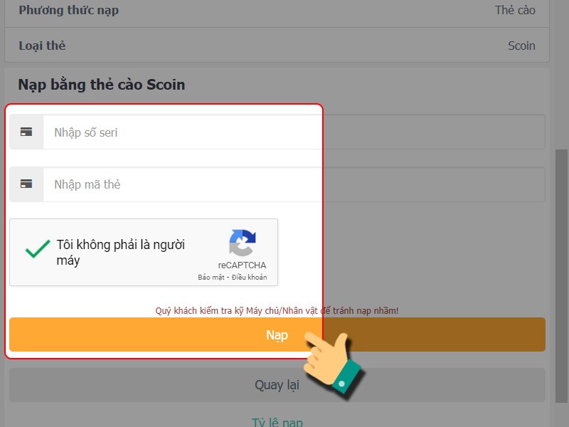 Điền th&ocirc;ng tin thẻ thanh to&aacute;n