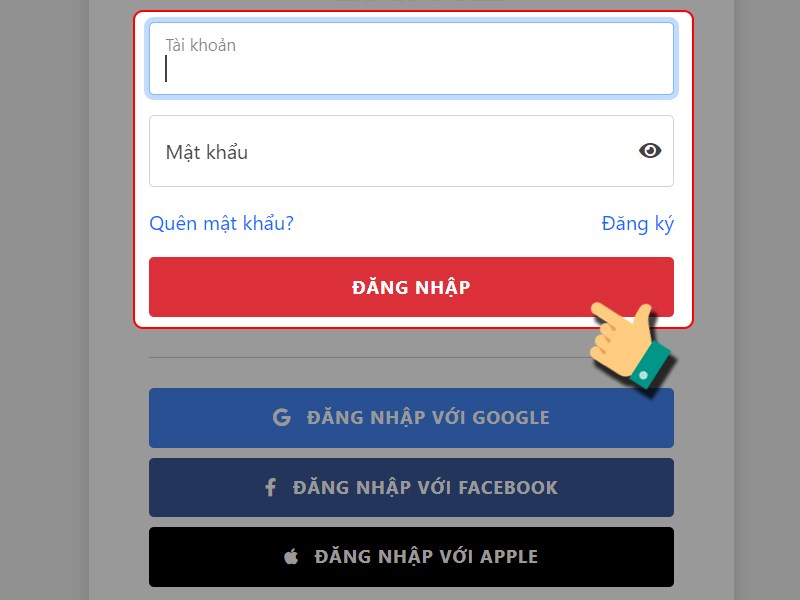 Đăng nhập t&agrave;i khoản của bạn