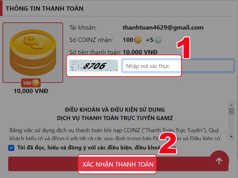 Nhập  m&atilde; x&aacute;c thực