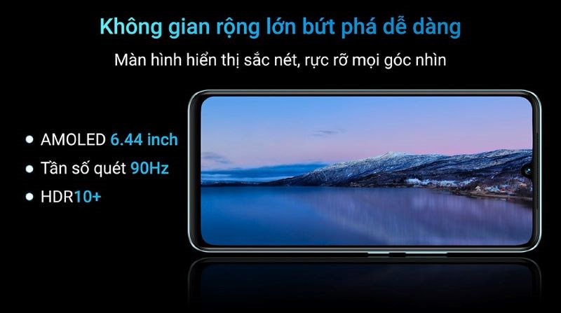 Điện thoại Vivo T1 5G với độ ph&acirc;n giải m&agrave;n h&igrave;nh tốt