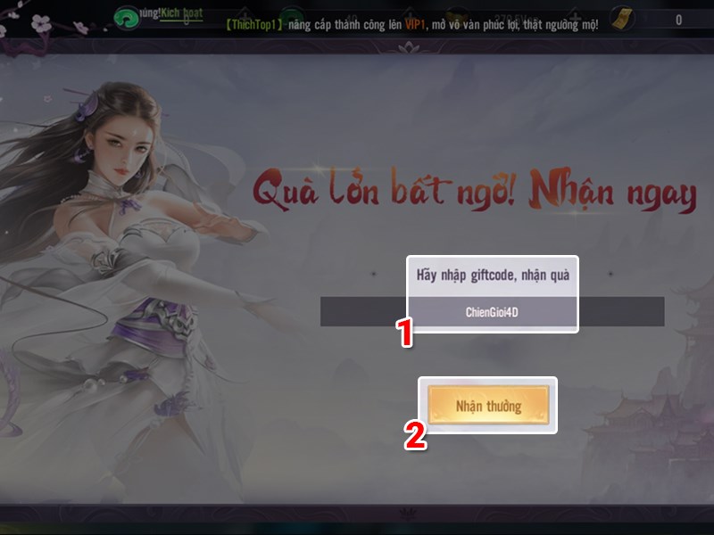 Nhập code Nhập code