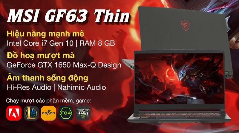 MSI GF63 Thin 10SC (480VN)