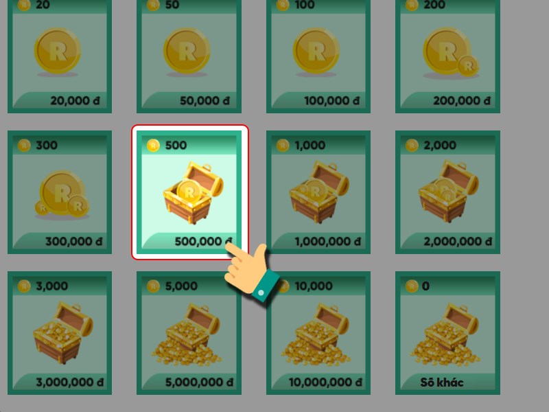 Chọn g&oacute;i nạp