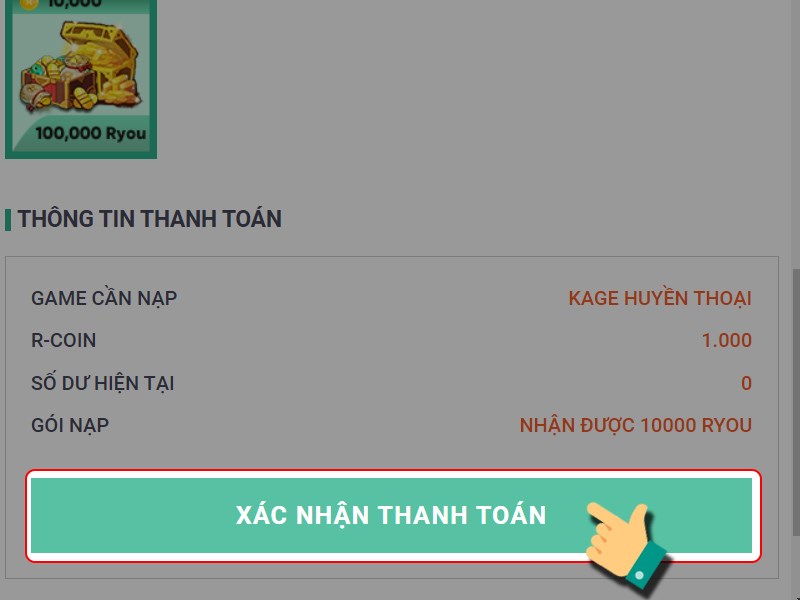 X&aacute;c nhận thanh to&aacute;n