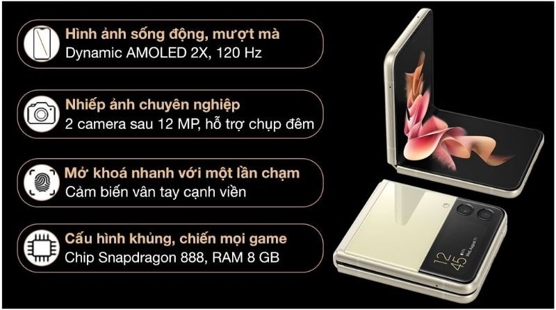 Điện thoại Samsung Galaxy Z Flip3 5G 128GB