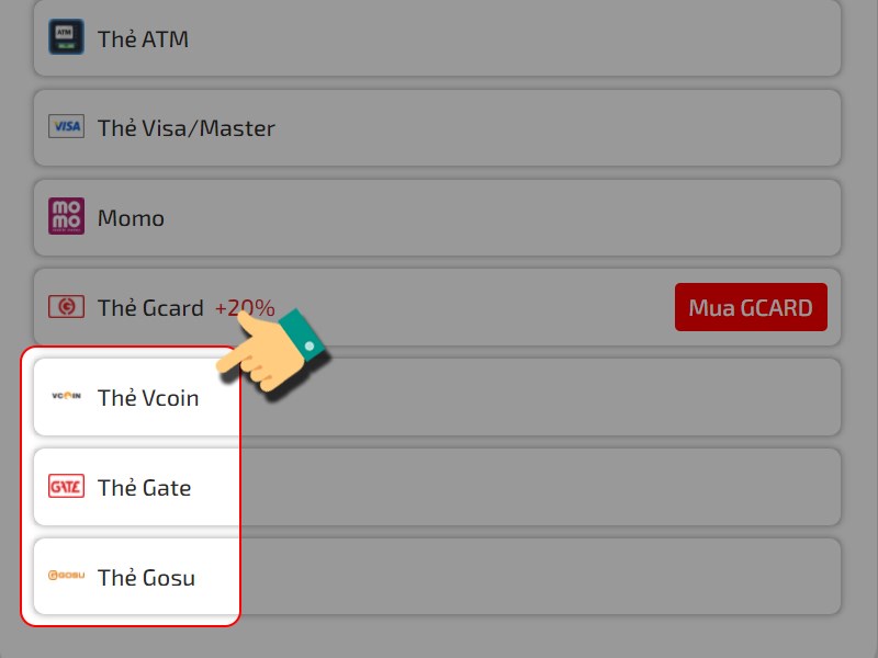 Chọn phương thức thanh to&aacute;n