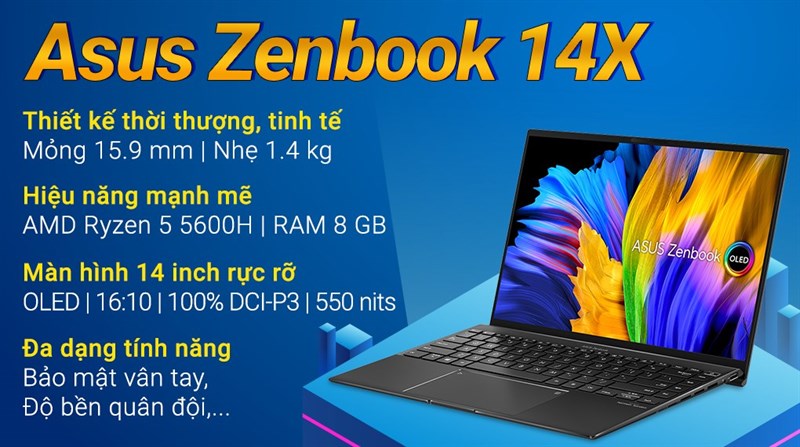 Laptop Asus ZenBook 14X OLED UM5401QA