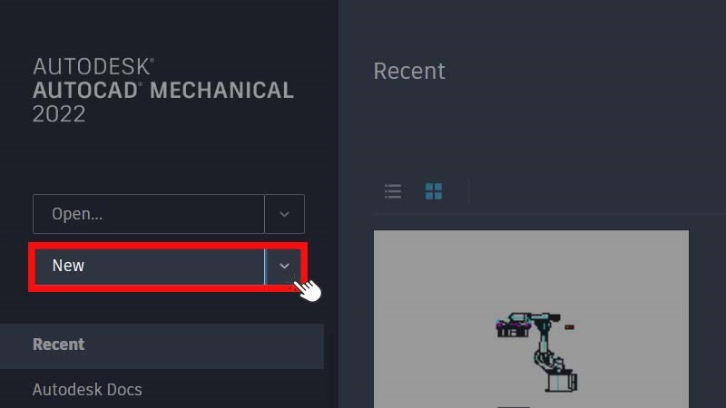 Tạo file mới trong AutoCAD