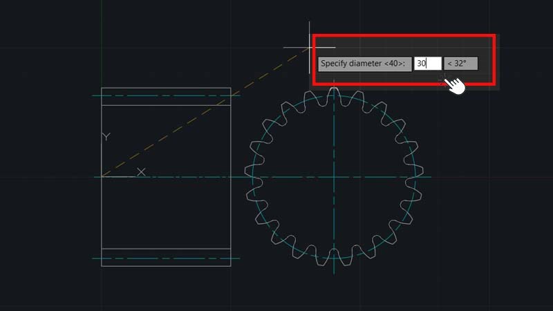nhập th&ocirc;ng số đường k&iacute;nh