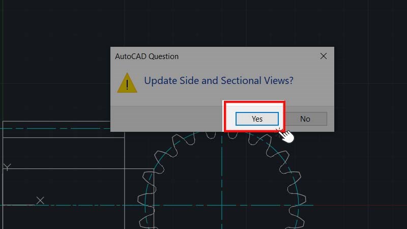 Chọn Yes để &aacute;p dụng cho cả hai bảng vẽ
