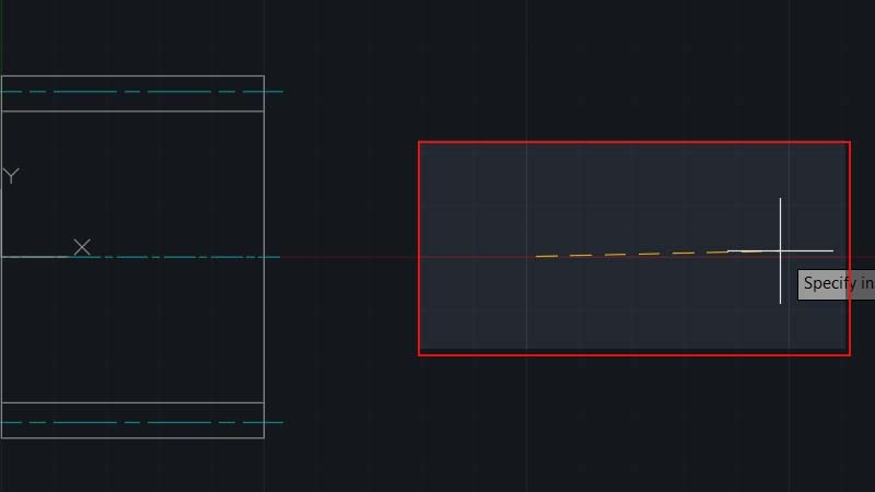 Bạn k&eacute;o thả đường thẳng để chọn vị tr&iacute; bạn muốn đặt b&aacute;nh răng