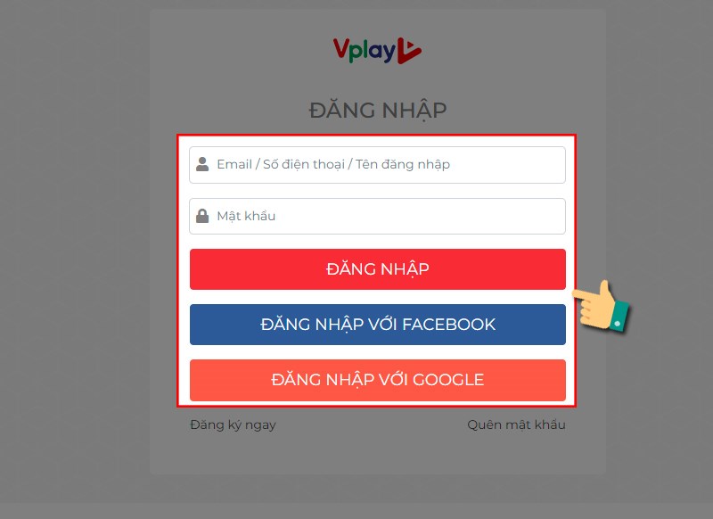 Đăng nhập tài khoản