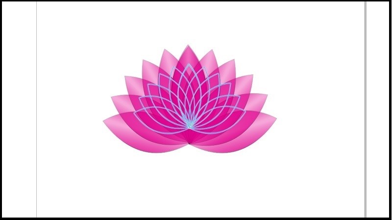 Kéo 1 hoa vào trung tâm hoa còn lại Kéo 1 hoa vào trung tâm hoa còn lại