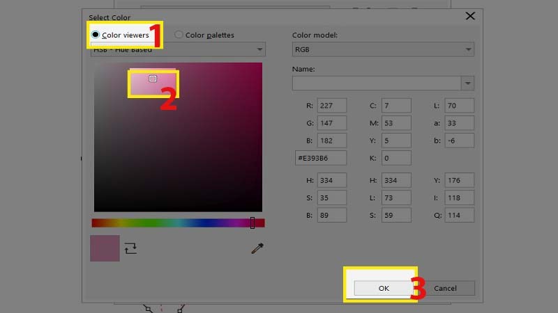 Chọn màu thủ công Chọn màu thủ công
