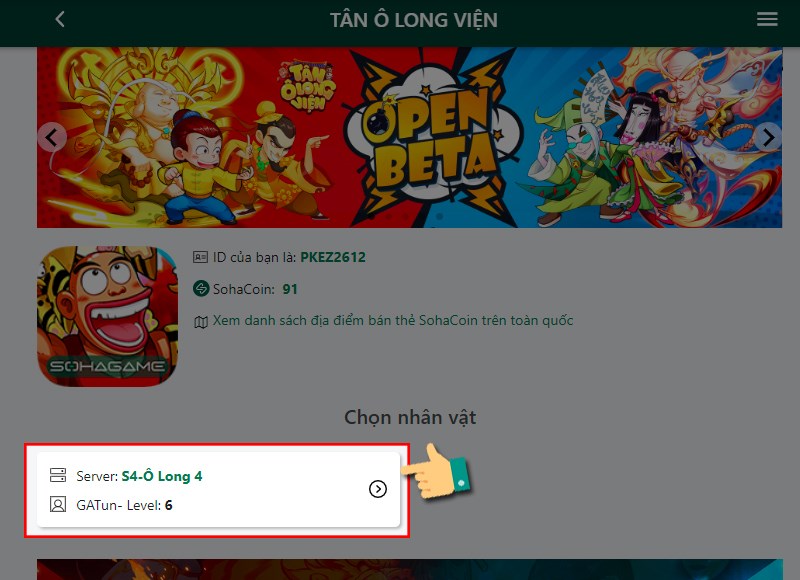 Chọn nh&acirc;n vật