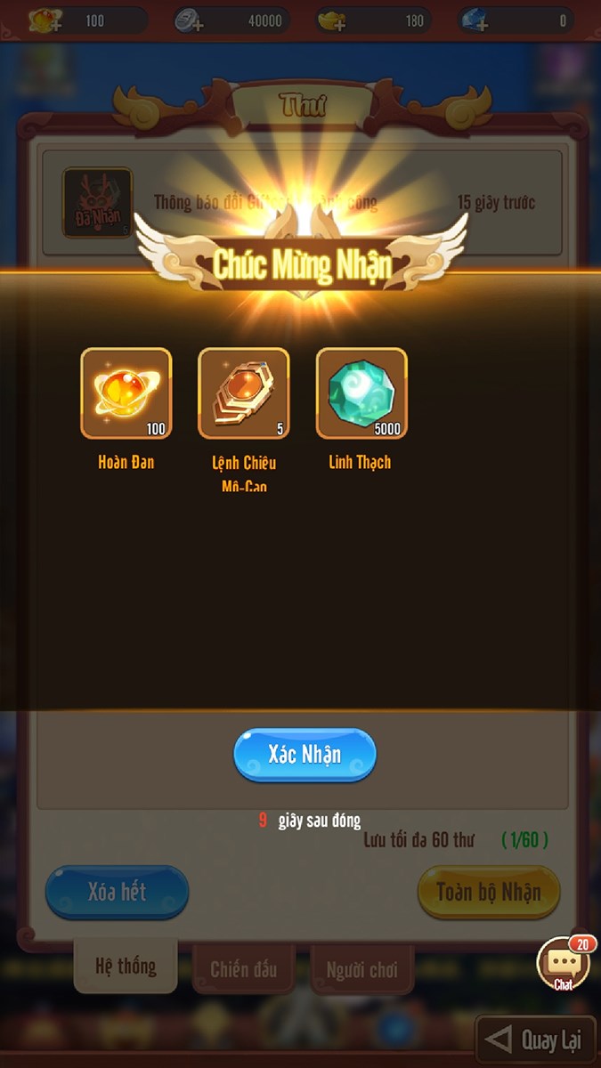 Nhận th&agrave;nh c&ocirc;ng