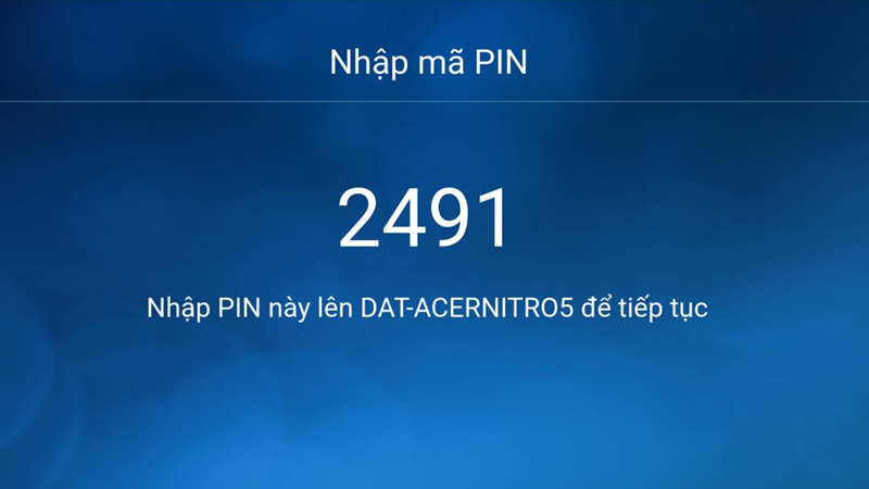 Nhận mã PIN trên điện thoại Nhận mã PIN trên điện thoại