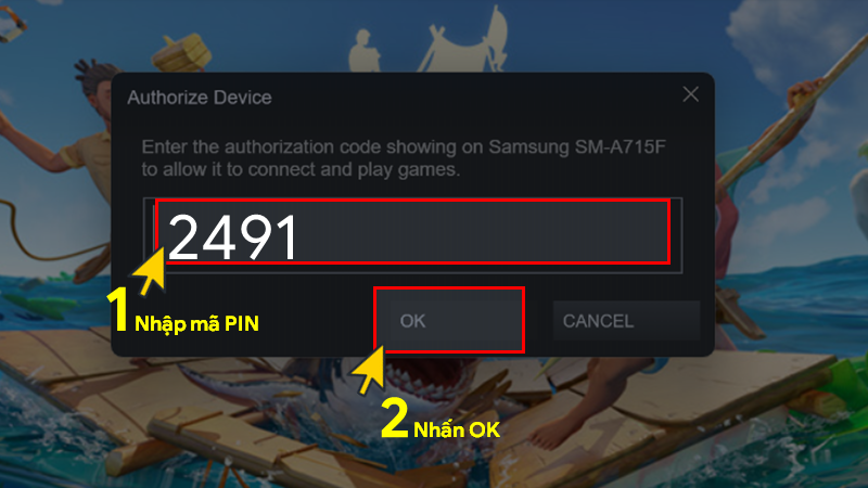 Nhập mã PIN trên máy tính Nhập mã PIN trên máy tính