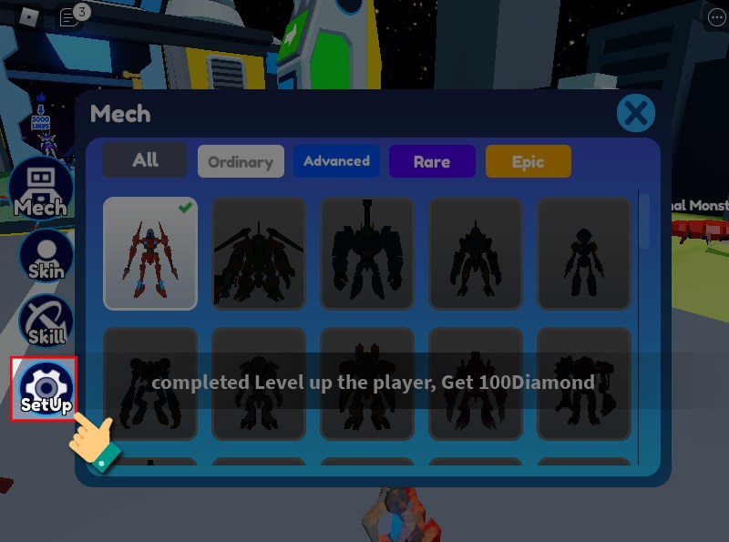 Vào setup Vào setup