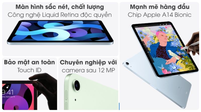 M&aacute;y t&iacute;nh bảng iPad Air 4 Wifi 64GB (2020)