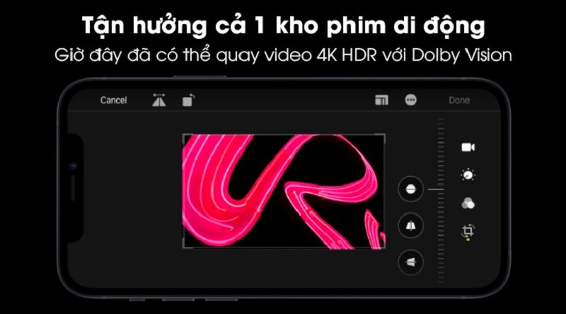 S&aacute;ng tạo video 4K với khả năng xử l&yacute; ấn tượng của iPhone 12 Pro