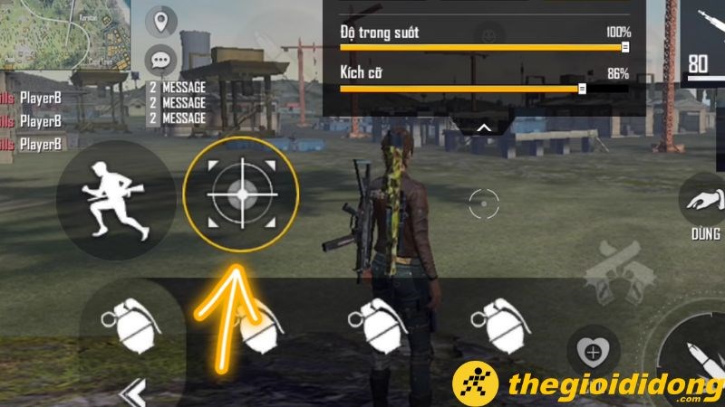 Căn chỉnh n&uacute;t ngắm bắn