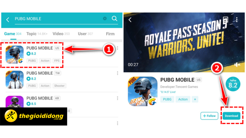 Download PUBG Mobile trên Android