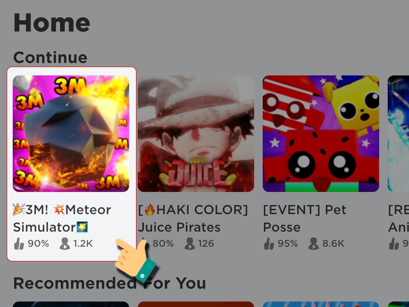 Vào game Meteor Simulator