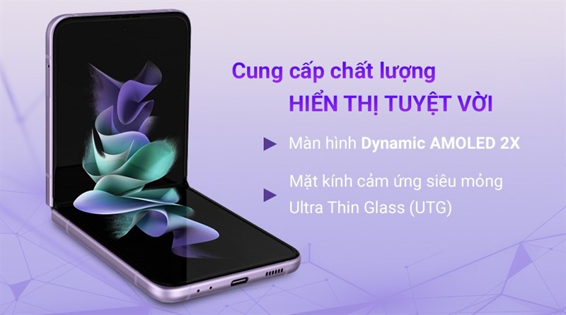 M&agrave;n h&igrave;nh tr&ecirc;n Galaxy Z Flip3