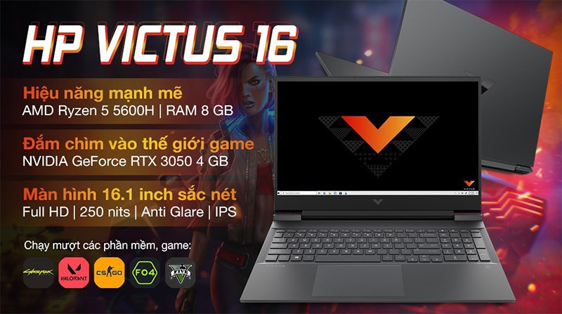 HP Gaming VICTUS 16 e0175AX R5 5600H HP Gaming VICTUS 16 e0175AX R5 5600H