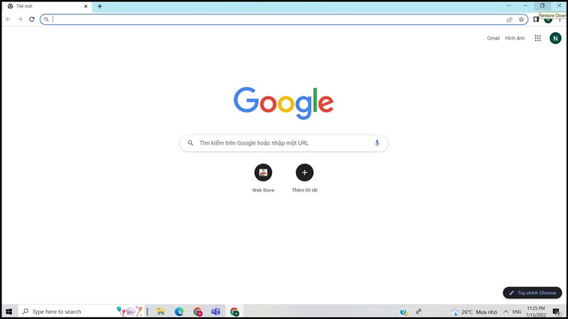 Mở ứng dụng Google Chrome