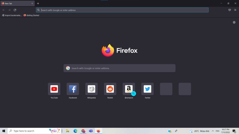 Mở ứng dụng FireFox
