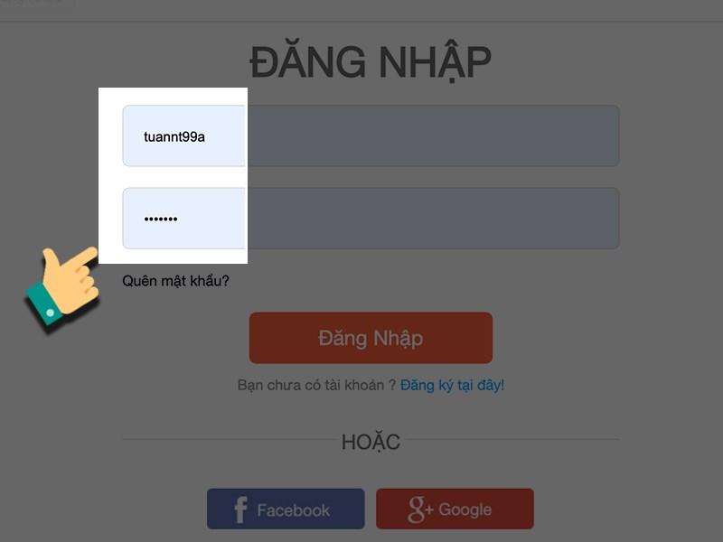 Đăng nhập t&agrave;i khoản