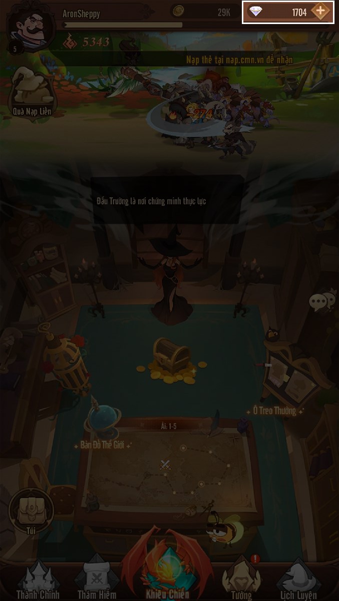 Chọn v&agrave;o biểu tượng kim cương