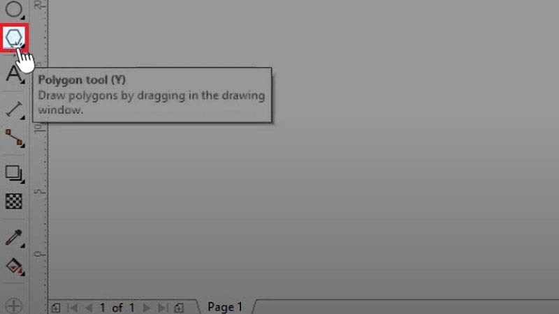 Chọn Polygon tool