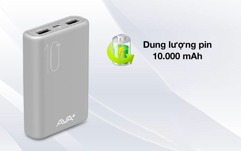 Pin sạc dự ph&ograve;ng Polymer 10.000 mAh AVA+ PJ JP192