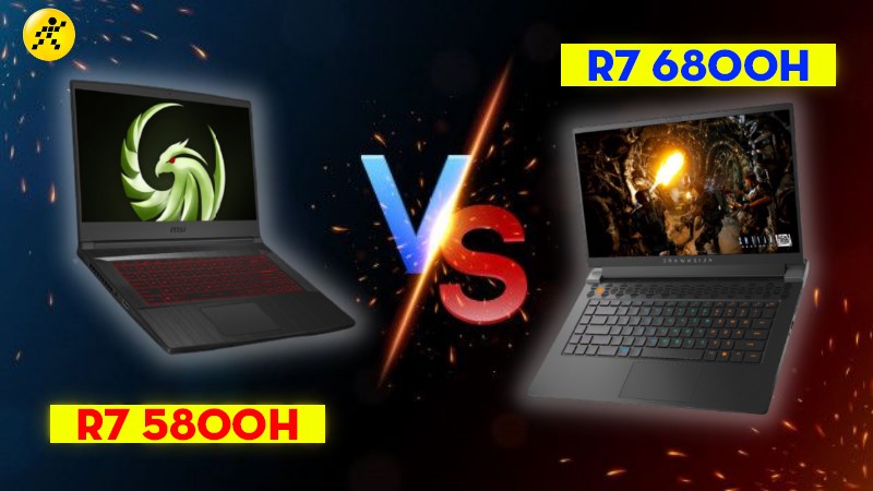 So s&aacute;nh 2 card đồ hoạ R7 5800H v&agrave; R7 6800H