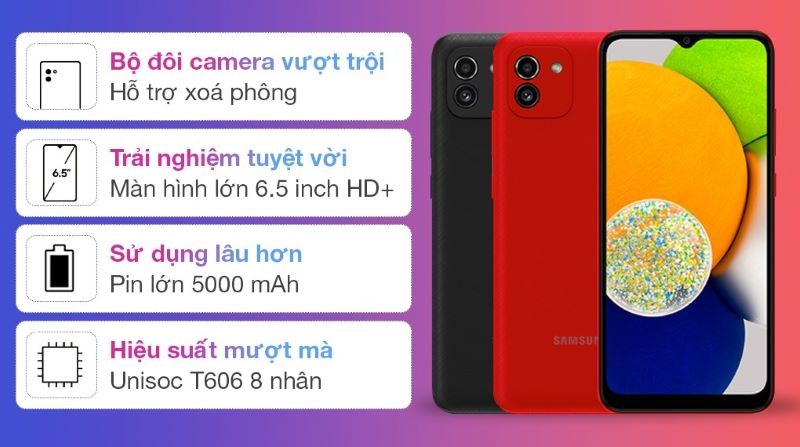  Điện thoại Samsung Galaxy A03 3GB