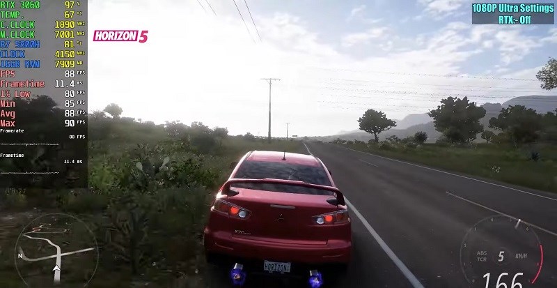 Forza Horizon 5 đạt 90 FPS khá ấn tượng